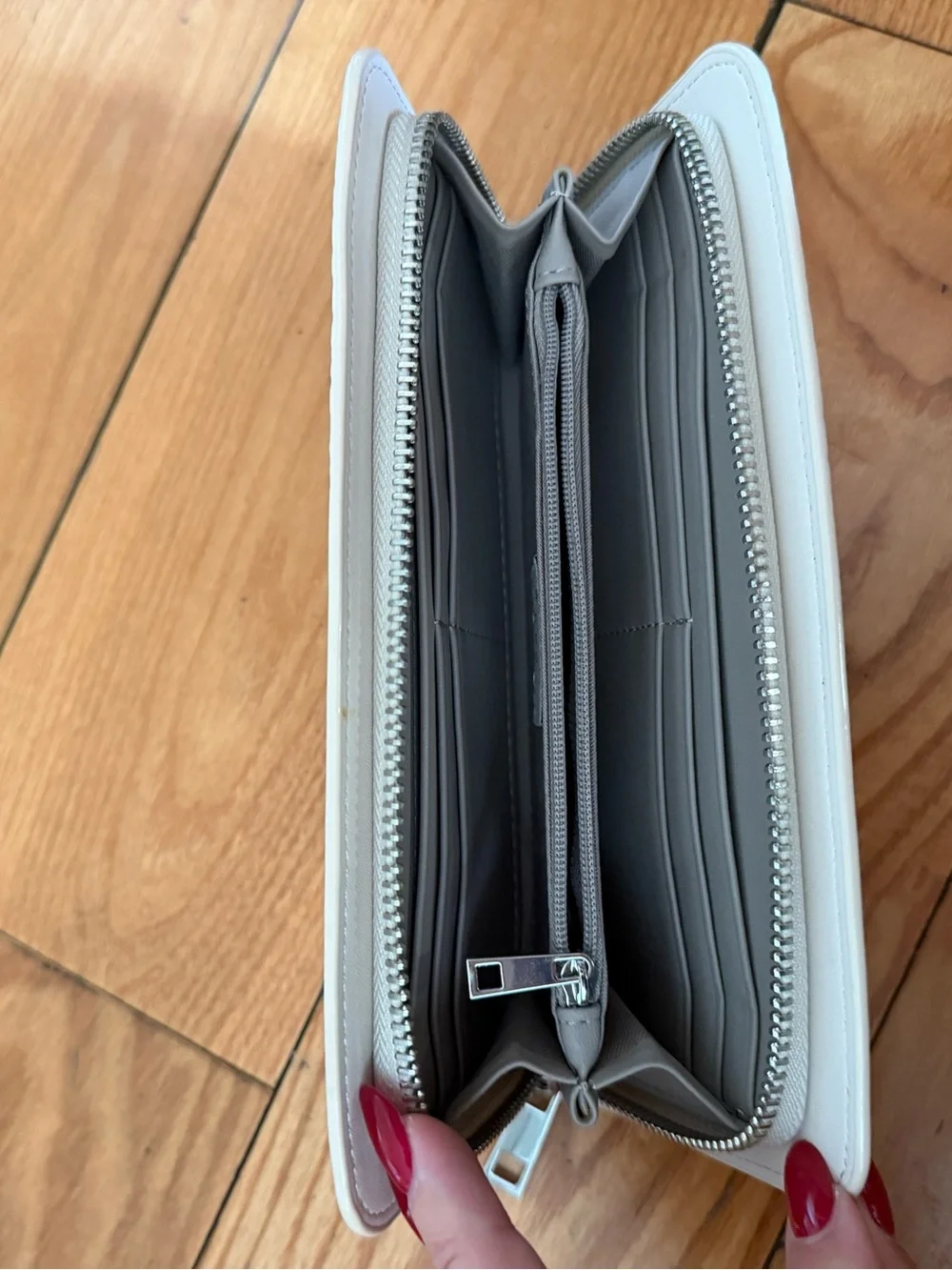 a new day White Croc-Embossed Zip Wallet/Clutch